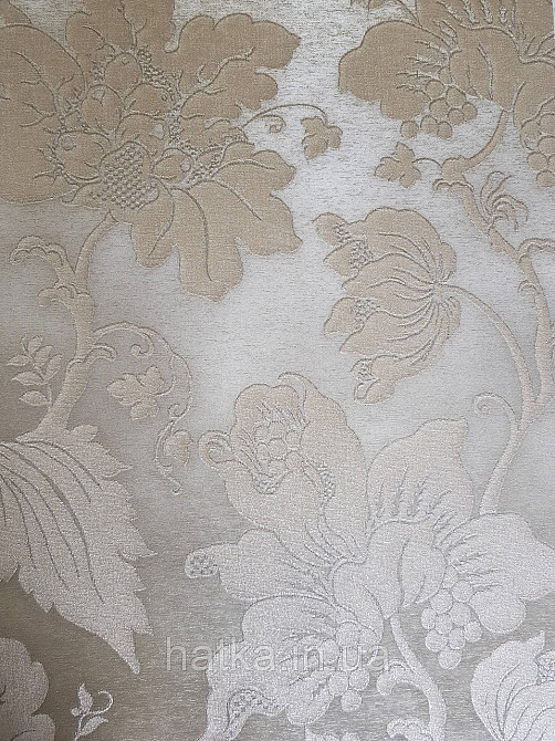 Шпалери вінілові на флізеліні Rasch Trianon Xlll 0.53х10 класика під текстиль гобелен квіти листя золотом Київ - фото 2