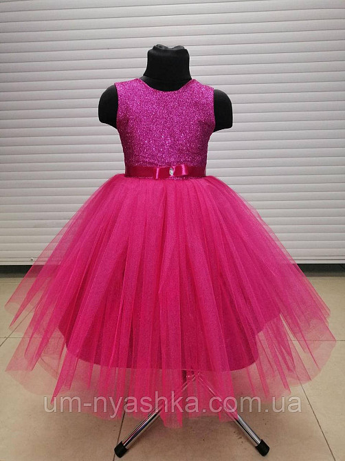 Детское нарядное платье с блестками Голубое Кривой Рог - изображение 6