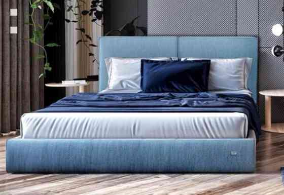 Кровать Двуспальная Delhi Comfort 180 х 190 см Jeans С подъемным механизмом и нишей для белья Синий Киев