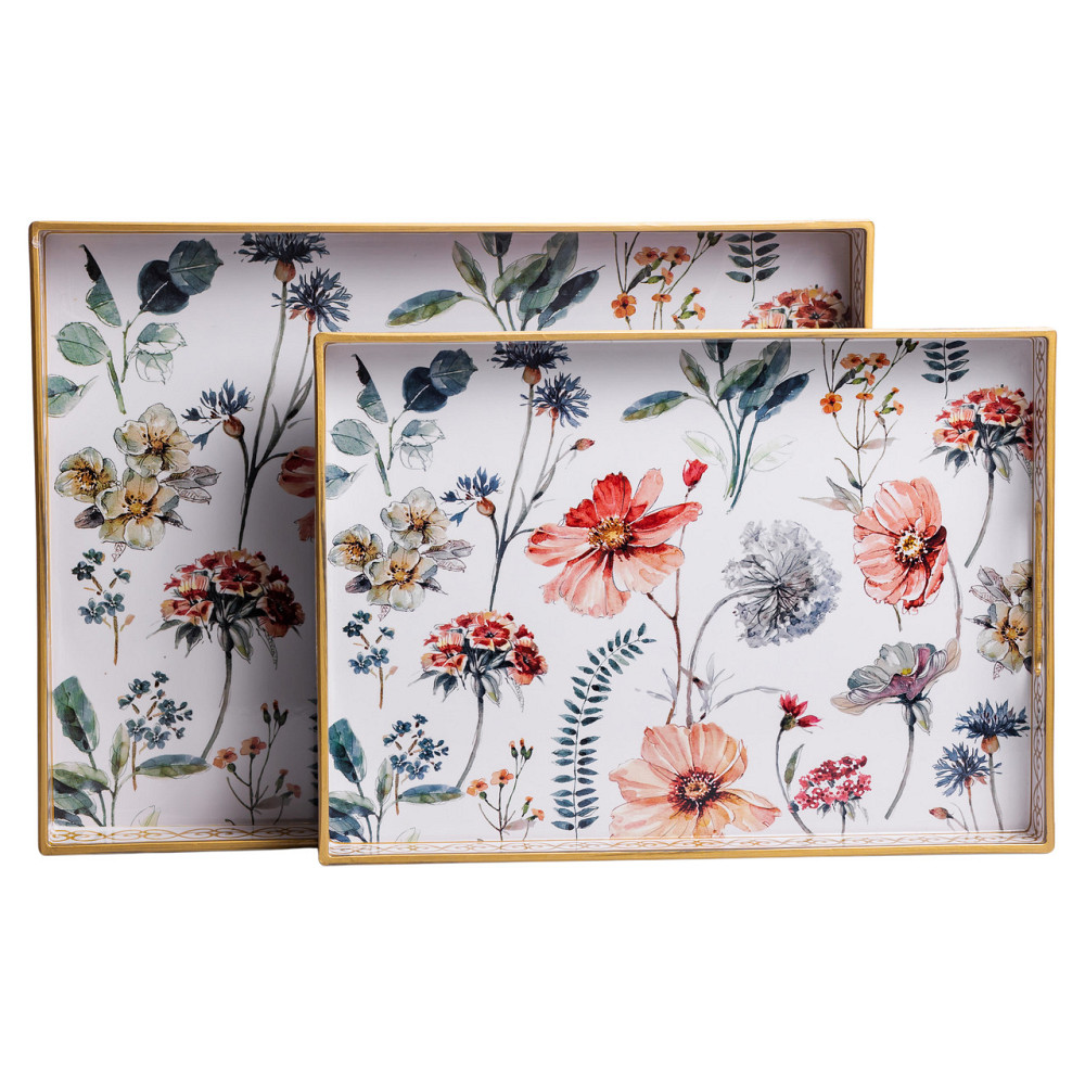 Yiwu Набір прямокутних підносів для подачі їжі 2 (шт) 40×30×4 (см) гарні декоративні таці для к Коломия - фото 1