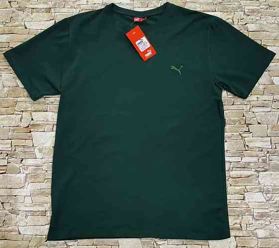 Мужская батальная однотонная трикотажная футболка Puma Киев