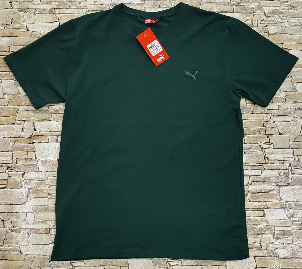 Мужская батальная однотонная трикотажная футболка Puma Киев - изображение 1