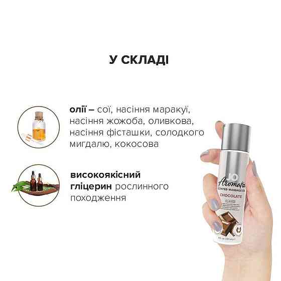 Натуральное массажное масло JO Aromatix Massage Oil Chocolate 120 мл Sex Aura Киев