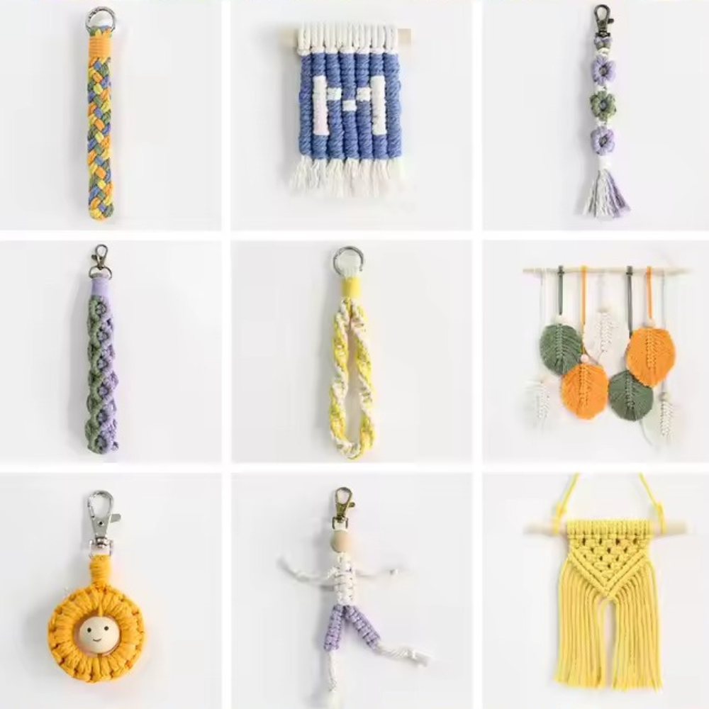 Набор макраме для ручного вязания украшений и аксессуаров для дома 10в1 для рукоделия и творчества Каменец-Подольский - изображение 10