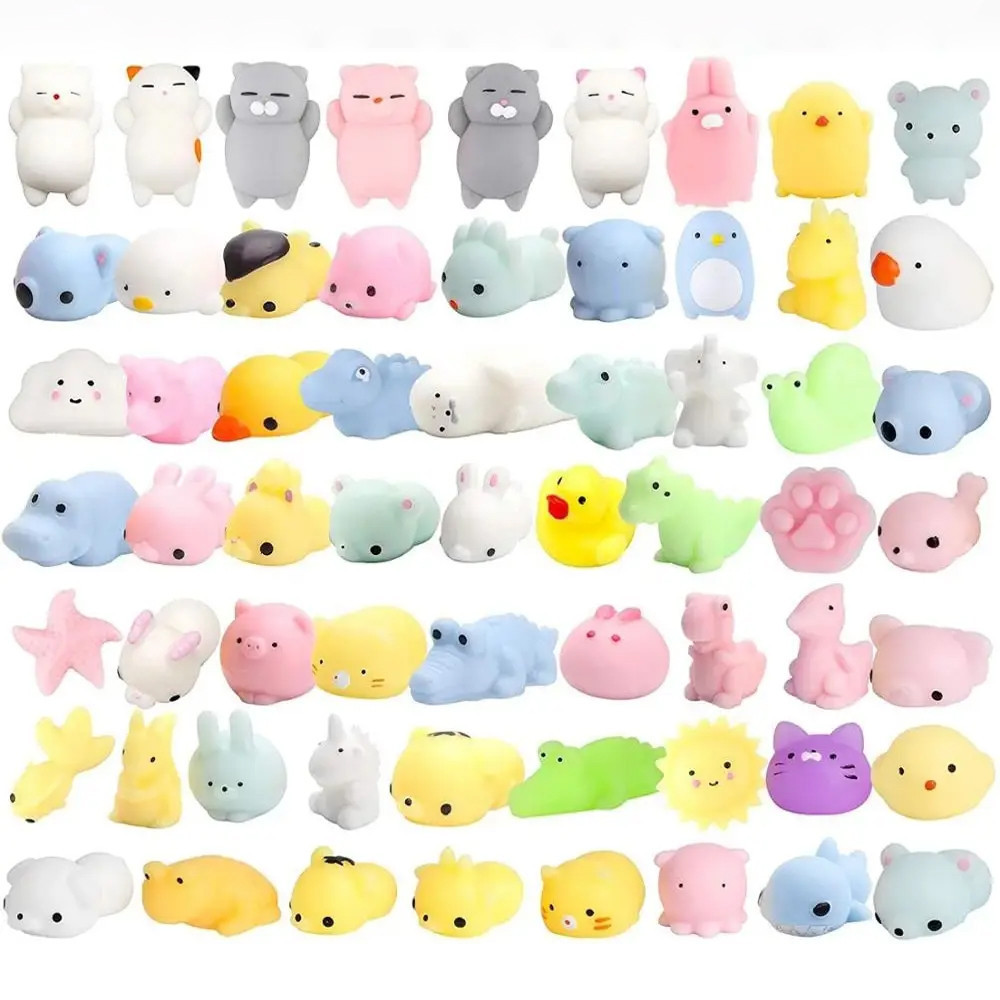 Набір сквіш іграшок Mochi 50 шт антистресові іграшки для дітей та дорослих для зняття напруги Київ - фото 1