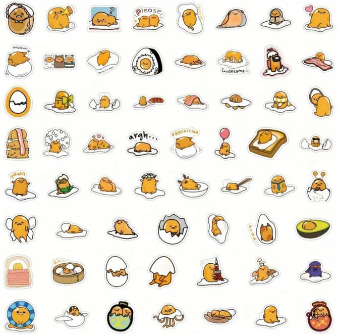 Наклейки Жовток Gudetama, стікери, меми, приколи. Наклейки на мотоцикл, велосипед, для комп'ютера, н Київ - фото 5