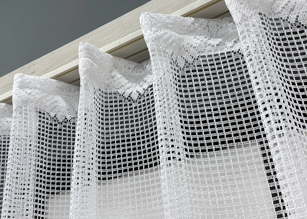 Тюль сетка VR-Textil Juli № 1715т Арка на кухню цвет белый 500х160 см (53-0045) Киев - изображение 7