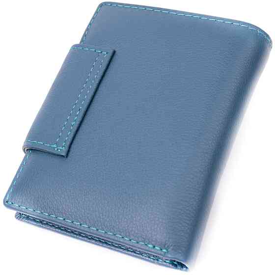 Жіноче портмоне з оригінальною монетницею з натуральної шкіри ST Leather 19450 Бірюзовий Київ