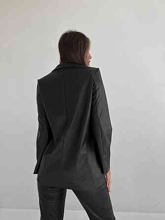 Женский стильный базовый пиджак из матовой эко-кожи Одесса