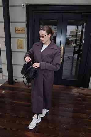 Женский стильный трендовый водоотталкивающий тренч качественный коттон + подклад Шоколад Одесса