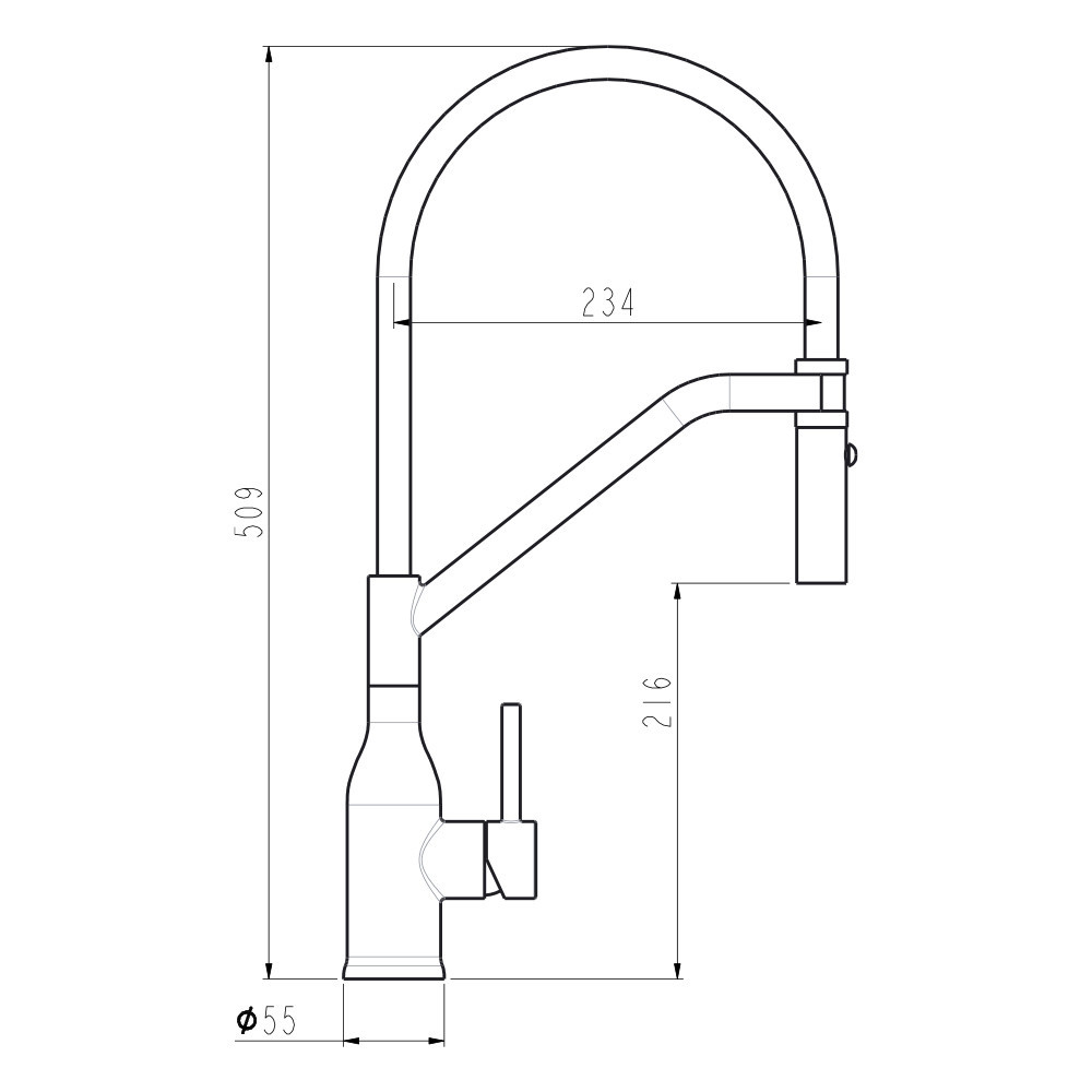 Смеситель для кухни GAPPO G4098-15 с гибким изливом, сатин/черный Киев - изображение 7