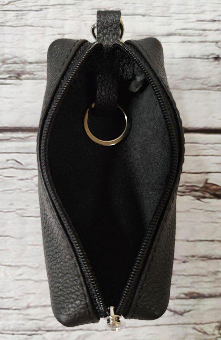 Ключниця тубус шкіряна класика SHVIGEL 16226 Чорна Київ - фото 3