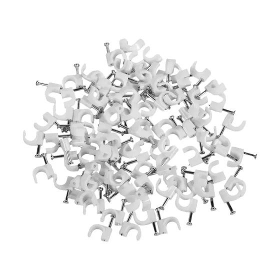 Скоба з цвяхом E-NET 6 мм біла, 100 штук (94-00322) Київ