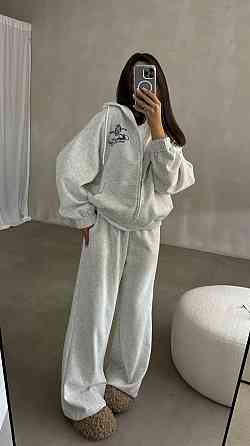 Женский стильный оверсайз костюм качественная трехнить на флисе Одесса