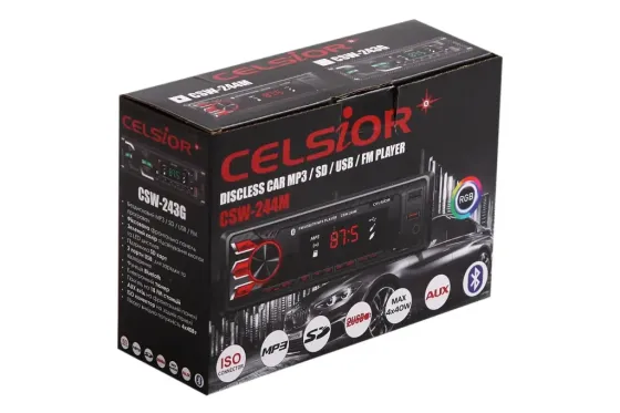 Автомагнітола Celsior CSW- 244M RGB BT/USB+USB Charge/MicroSD/ISO/доп. розєм (без радіатора) Вінниця