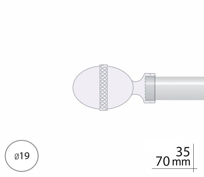 Закінчення для карнизу Orvit ФАРЖЕ 19 мм АНТИК Львів - фото 2