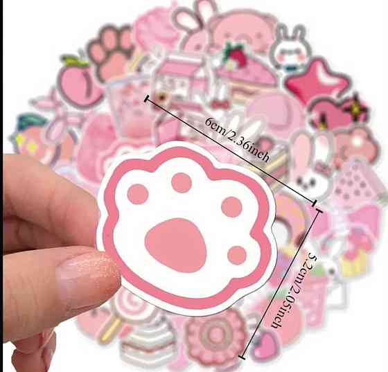 Набор кавайных стикеров розовые милые наклейки, 50 шт Киев