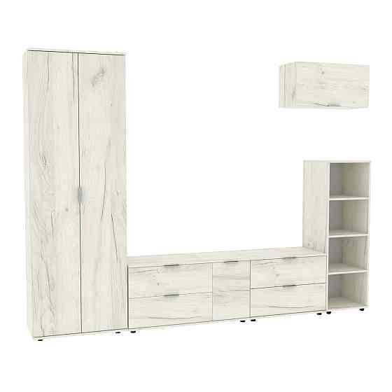 Стенка в гостиную Ketrin-3, Дуб Крафт Білий, 2820х425х2100 Львов