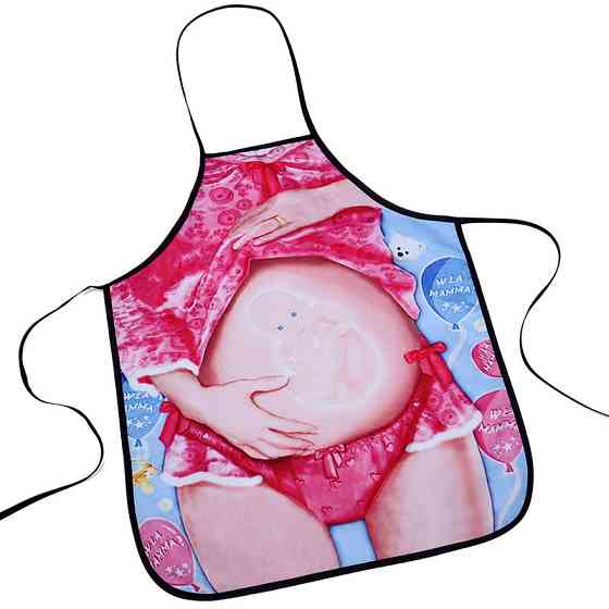 Фартух з приколом Жінка вагітна 75 на 60 см різнобарвний Київ