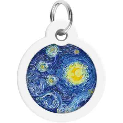 Адресник для тварин WAUDOG Smart ID з QR паспортом "Водяні лілії", коло 30 мм (230-0201) Вінниця