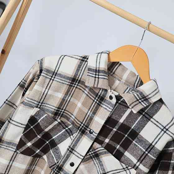 Трендовые парные теплые рубашки в клетку женская и мужская Каменец-Подольский