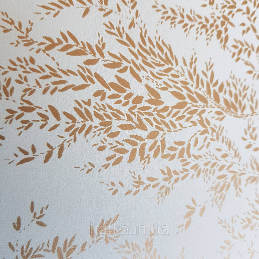 Шпалери вінілові на флізелін Caselio The Place to bed 0.53х10 м природа дерева гілки золотисті на салатовому Київ - фото 3