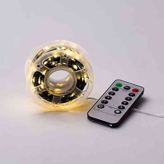 Гирлянда "Роса" на пульті, 50 м, 500 LED, зелений провод Київ