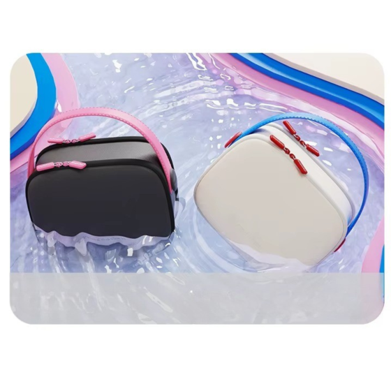 Сумка силіконова косметичка дорожня для аксесуарів у ванну кімнату та душ, EVA водонепроникна, біла Кам'янець-Подільський