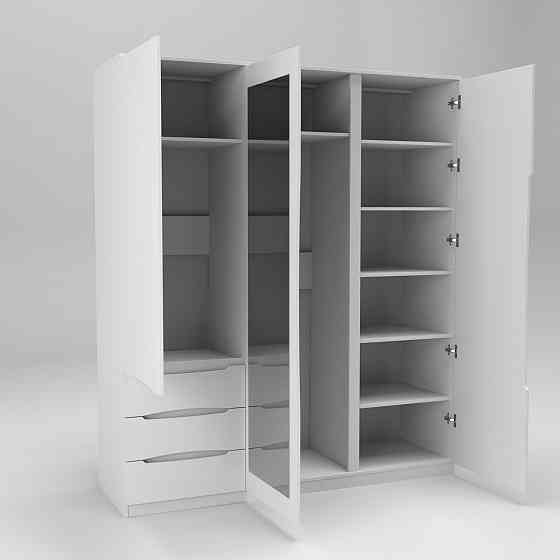 Шкаф Дельта 2, Белый, 1800х550х2100 Львов