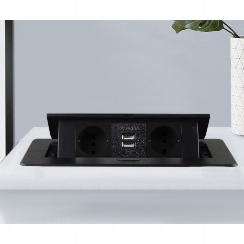 Прихована Розетка електрична настільна 2 USB та 2 розетки Izoxis (21446) Нововолинськ - фото 8