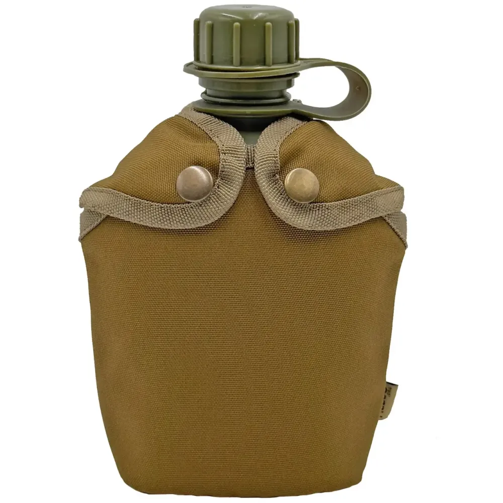 Фляга армійська 1л у чохлі Molle Піксель (фляга тактична польова індивідуальна) Поліестер, Койот Запоріжжя - фото 1