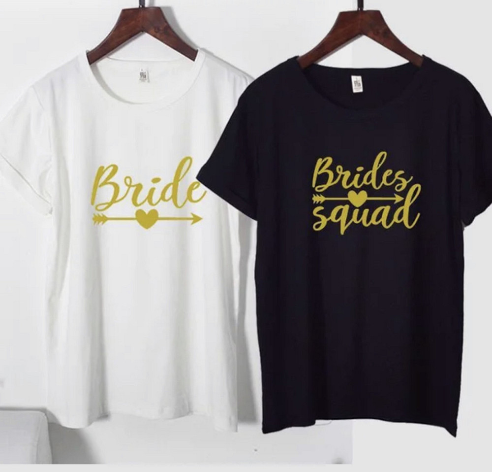 Футболки на девичник. Футболки для невесты и ее подружек 