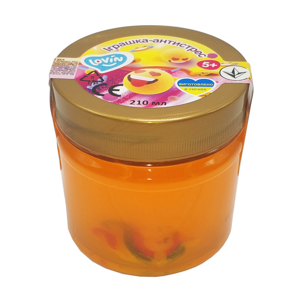 Игрушка-антистресс 210 мл Slime time ТМ Lovin 80142 Оранжевый Винница - изображение 1