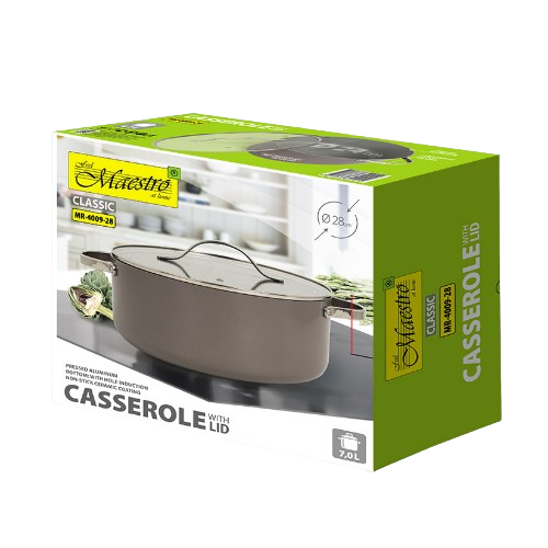 Каструля 7л з кришкою а/п Ceramic MR-4009-28 Maestro Житомир - изображение 8