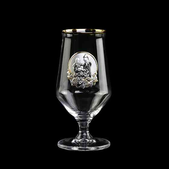 Набір для пива “КОЗАЦЬКИЙ” 6 келихів 470 мл, кришталь, золото Рівне