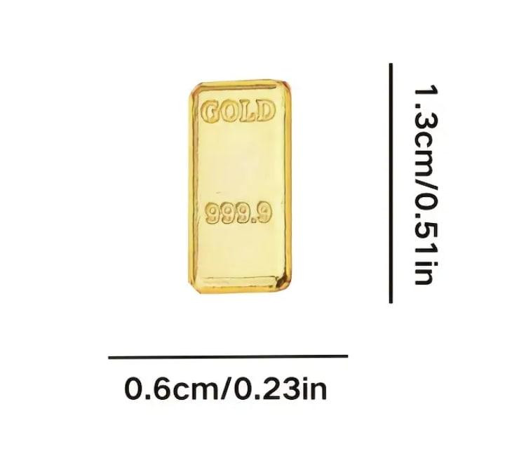 Набір з 50 міні золотих злитків 1×6 мм | Фен-шуй декор для залучення багатства та удачі | Талісман д Київ - фото 2