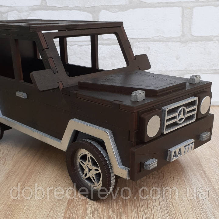 Мини бар Кубик Гелик Джип подстаканник из дерева подарок сувенир, Мини бар Мерседес 