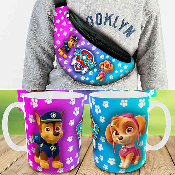 Подарунковий набір: Сумка-бананка + Кружка Щенячий патруль "Paw Patrol" дитячий, для хлопчика (00194) Київ