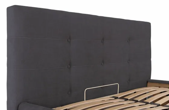 Кровать Manchester VIP 120 х 190 см Мисти Dark Grey С дополнительной металлической цельносварной рамой Темно-серый Киев