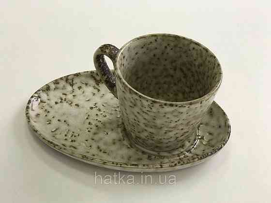 Набір кавовий 6 чашок/6 стравець Olens "Нормандія" 150 мл кераміка для дому та ресторану Київ