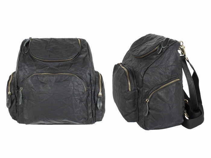 Рюкзак жіночий шкіряний чорний Київ - фото 1