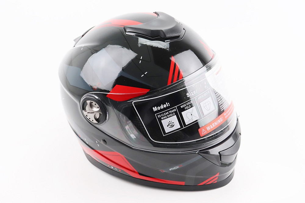 Шолом інтеграл, закритий BLD-М65 L (59-60см), ЧОРНИЙ/ЧЕРВОНО-СІРИЙ Київ - фото 1