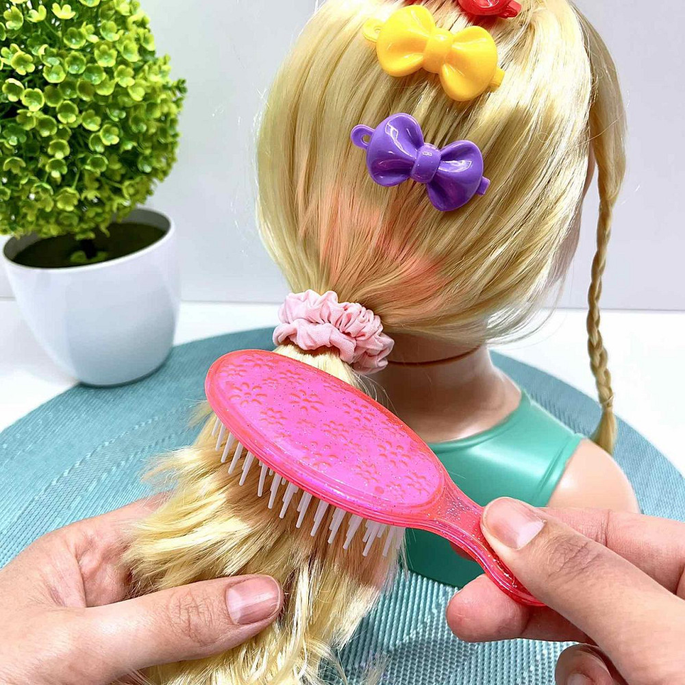 Лялька-манекен для дівчинки Голова для зачісок з аксесуарами бігуді гумки гребінець Вид 2 (YM25-2B-С) Чернігів - фото 6