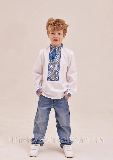 Вишиванка для хлопчика "Мирон" синьо-жовта Кривий Ріг - фото 3