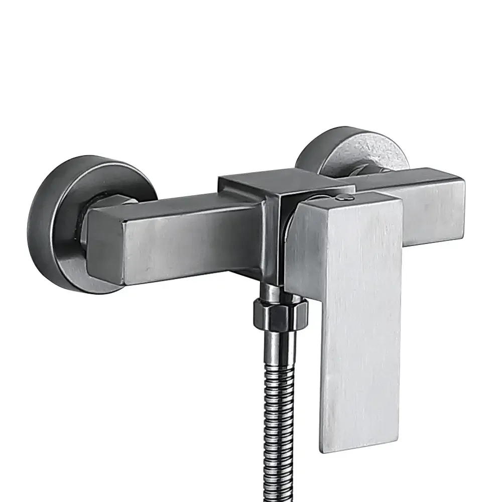 Смеситель для душа с душевым гарнитуром WEZER PRO5-02 сатин Киев - изображение 3