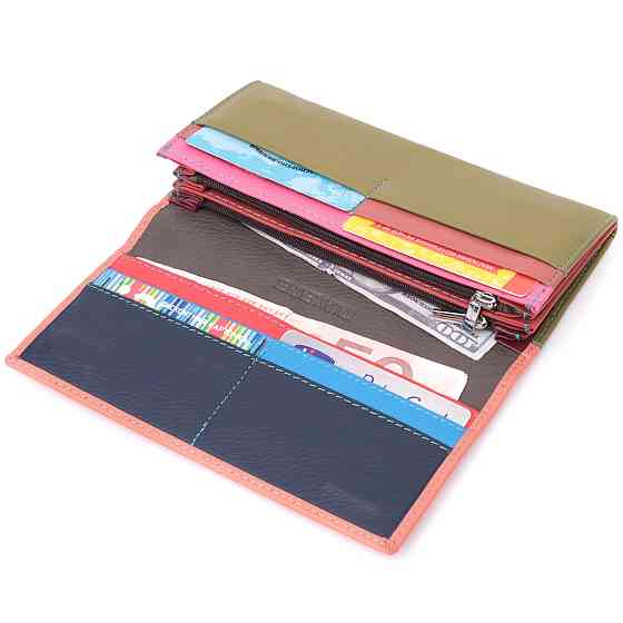 Практичный кошелек для женщин из натуральной кожи ST Leather 22520 Разноцветный Киев