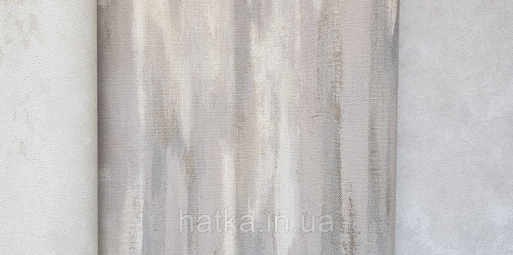 Шпалери вінілові на флізеліні Grandeco Ameli абстракція смуги розмиті коричневі сірі пісочні Київ - фото 3