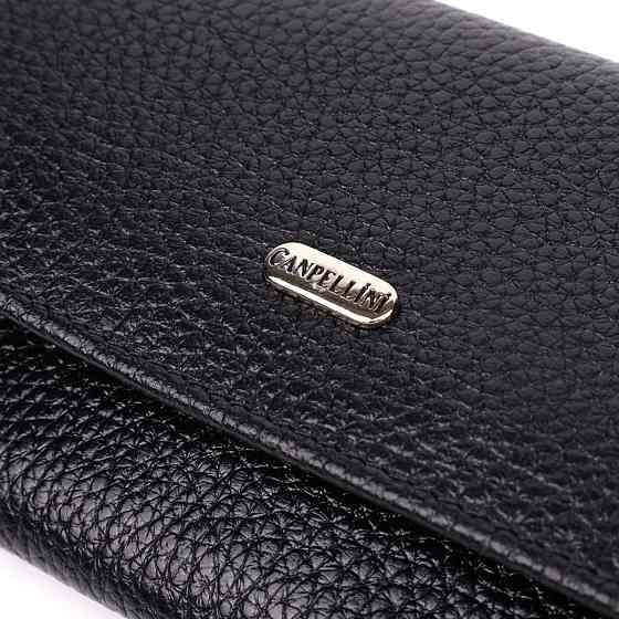 Класичний жіночий гаманець з натуральної шкіри CANPELLINI 20872_1 Чорний Київ
