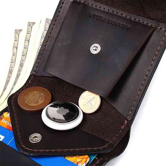 Гаманець для чоловіків із матової натуральної шкіри GRANDE PELLE 16810 Коричневий Київ