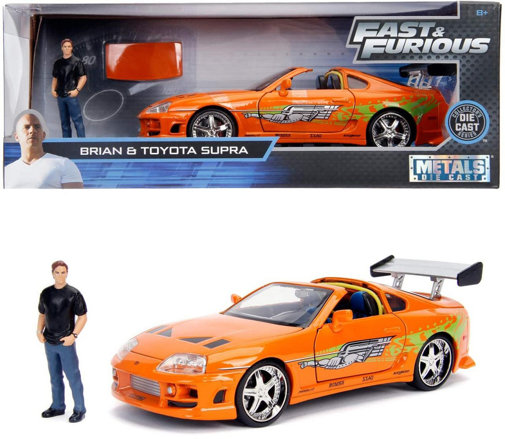 Машина металлическая Jada Форсаж Toyota Supra (1995) + фигурка Брайана 1:24 (253205001) Киев - изображение 8